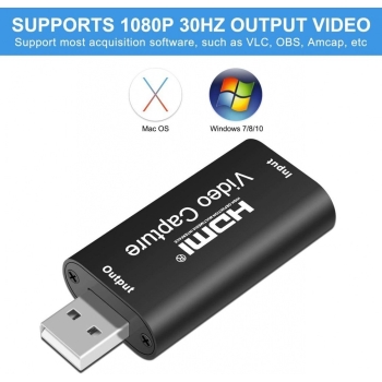 HDMI na USB karta przechwytywania audio wideo do Windows/Mac OS, 1080p HD [22050000524]